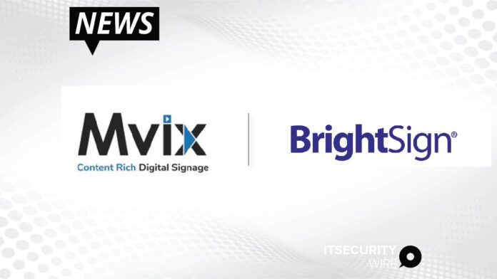 Mvix Partners With BrightSign to Offer the Most Affordable Turn-Key Digital Signage Trial Program