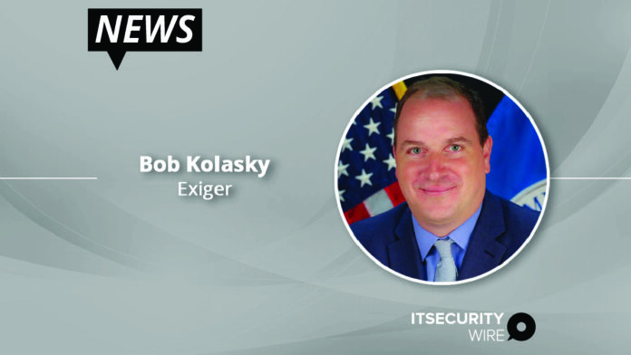 Exiger Taps Founding Head of Cybersecurity and Infrastructure Security Agency's (CISA) National Risk Management Center Bob Kolasky for SVP of Critical Infrastructure-01