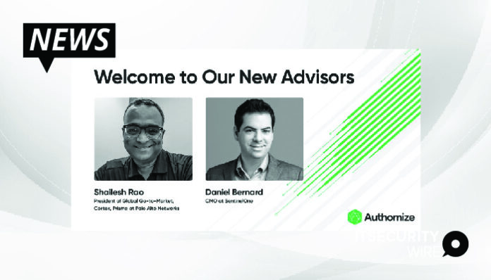 Palo Alto Networks President Shailesh Rao and SentinelOne CMO Daniel Bernard Are Now a Part of Authomize's Advisory Board-01